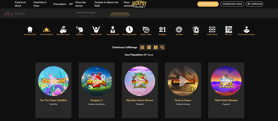 jackpotvillage casino quebec