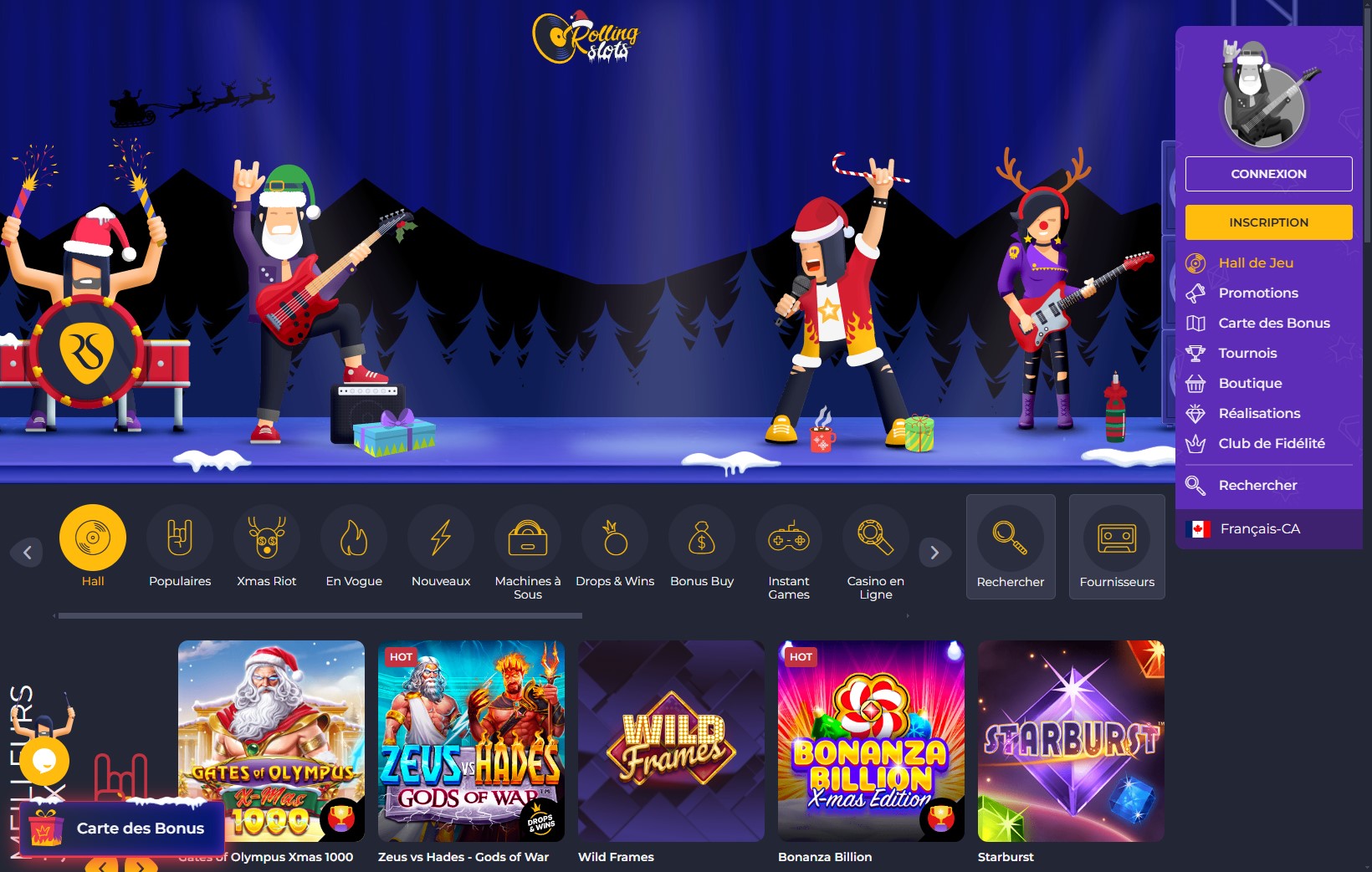 rollingslots casino site